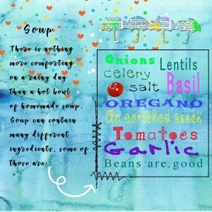 January 22: Subway Style Journaling  Soup is good food!
