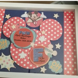 MOCc day 29 Paper scrapping Baby Gift For Debbie's Grandson