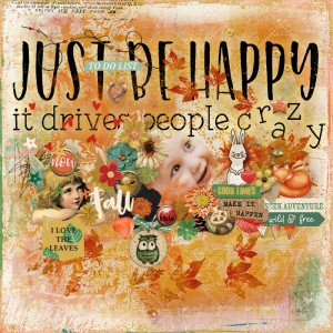 Pink Reptile Designs-Jan/Feb-Just Be Happy-WA Layout Challenge-Orange You Happy