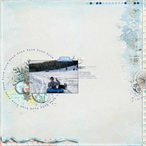 Taz-sledding February 2019 Scraplift challenge