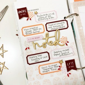 Noted Traveler's Notebook Spread Close Up Journaling