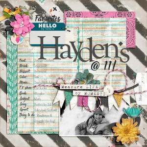 Hayden's favorites @ 11!