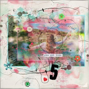 March-Inspiration Challenge-Mixed Media Page-Me Time