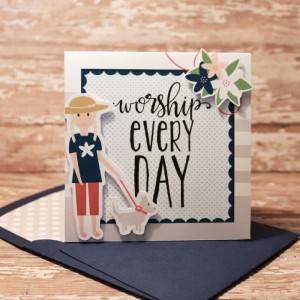 Worship Every day card and matching envie