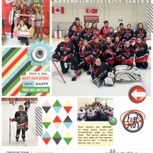 2018/2019 Ringette Season [using April Template freebie]