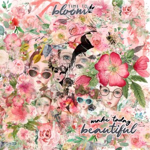 Art Journaling-Monthly Muse-Week#2-Backgrounds-Color Blocking & Shapes- Blooming Spring