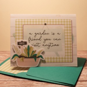 Green Thumb card with matching envie