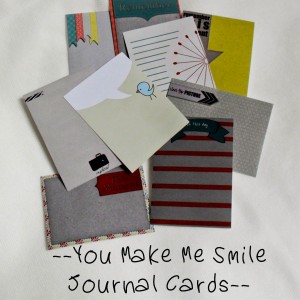 you make me smile - journal cards