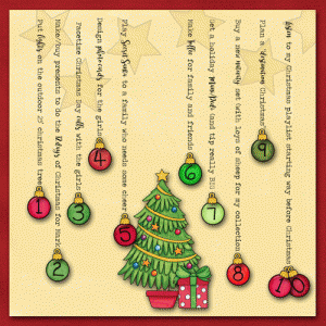 Christmas in July Day 1 - Bucket List