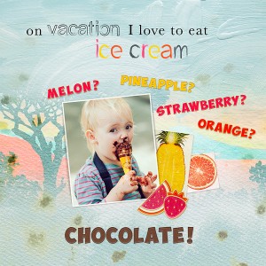 I love ice cream