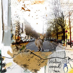 Walking around town