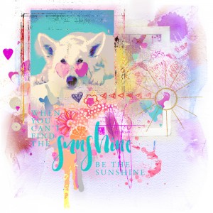 Art Journaling-Monthly Muse-August-Week#4-Prompt:Shout-Mr.Sunshine