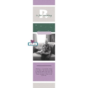R is for Reading Aug Scraplift Challenge