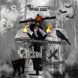 Halloween Bash-October-Black & White + Color Pop-Witchy Ways & Scarecrow Days