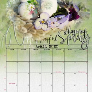 NBK-Design Calender - April 2020 Happy Spring