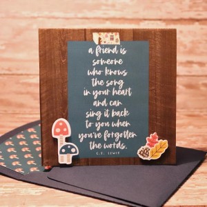 Forever Friends card with matching envie