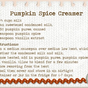Pumpkin spice creamer