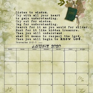 January 2020 Calendar