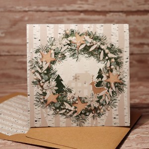 Wintertide wreath card