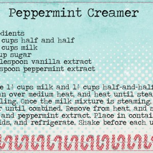 homemade Peppermint creamer