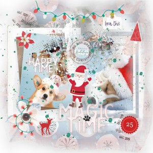 Art Journaling-Monthly Muse-December-Fauna:Week #4-A Cozy Corgi Christmas