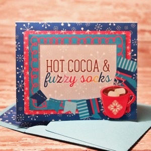 Hot Coco card with matching envie