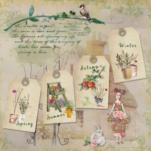 MOC 8 January 10 - Create Series of Altered Tags /A-Year-in-the-garden