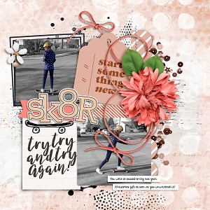 Sk8r - Scrapping with Liz January Challenge