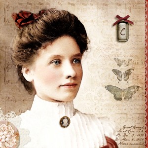 Aunt Cora  (colorized painting)