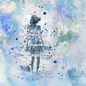Rachel Jefferies-Mixed Media Challenge-March 2020-Recipe + 5 Elements-Blue Ocean Dreams