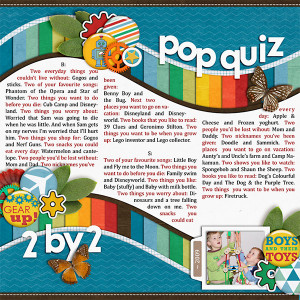 Pop Quiz - 2 by 2