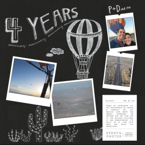 Hot Air Balloon 4th Anniversary L