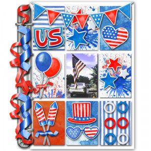 Paula Kesselring July BYOC Freedom Pocket Page