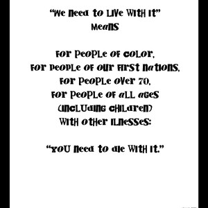 "WE NEED TO LIVE WITH IT."