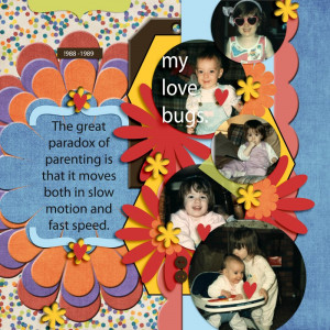 Scrapping With Liz Template Challenge My Love Bugs