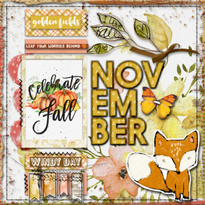 Little Butterfly Wings November Template Challenge