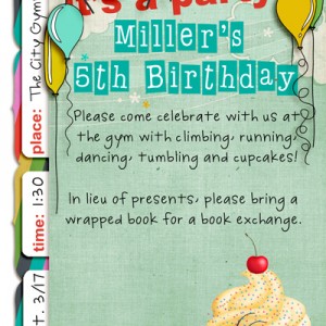 5th Birthday Invitation