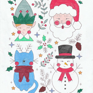 Home for the Holiday Coloring Page