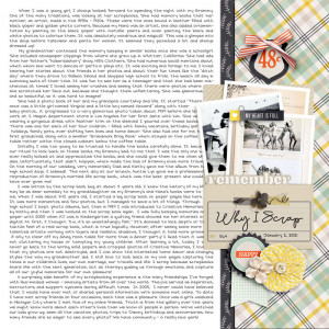 January 2 - Why I Scrap