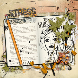 Stress - MOC Nine - Jan 12 - Art Journaling Diary