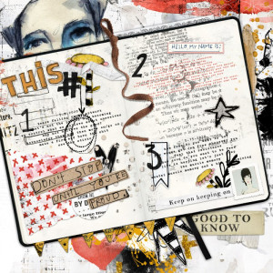 MOC9 #12 Art Journaling Diary :: Random Thoughts