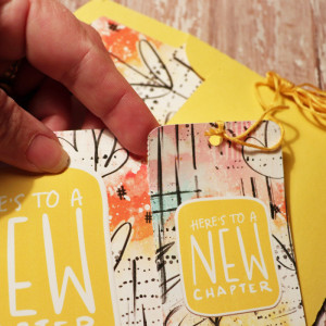 New Chapter card with gift  Bookmark (tear shown)