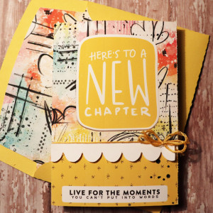 New Chapter card with gift bookmark