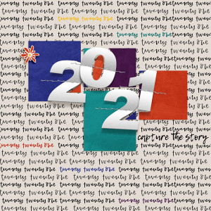 MOC Day 19 - Create a Stamped Background - 2021 Album Front Cover