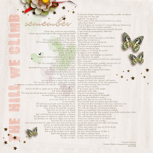 The Hill We Climb - February 2021 Scraplift challenge