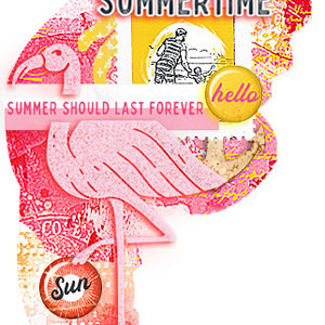 Art Journaling-Monthly Muse-Week #2-Summer:Risk-Summertime Happy