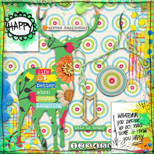 Little Butterfly Wings Think Happy Thoughts- + Deer Shapes -RETIRING