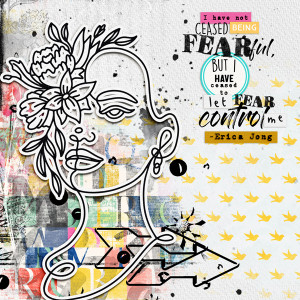 Art Journaling: Monthly Muse wk1 May 2021 - Fear