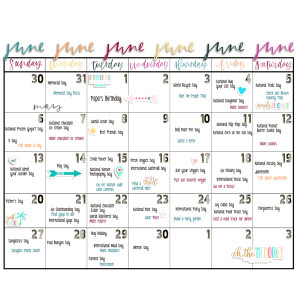 June Summer Calendar