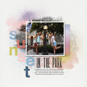 sunset in the park